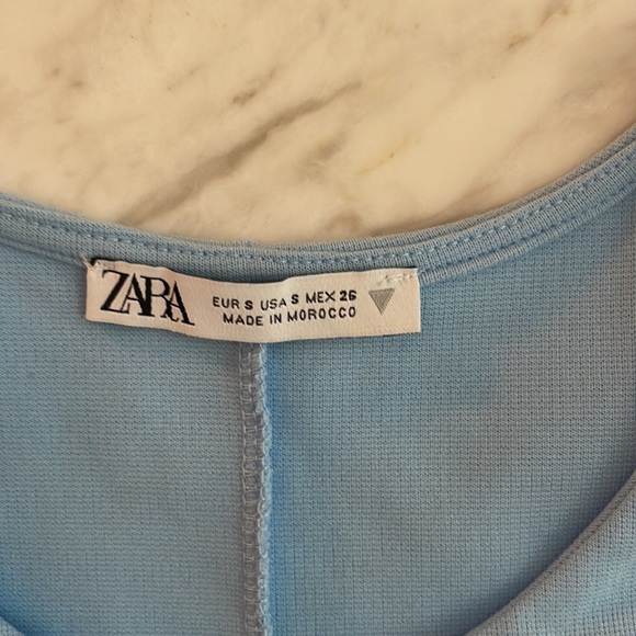 Zara ice blue top - Picture 3 of 4